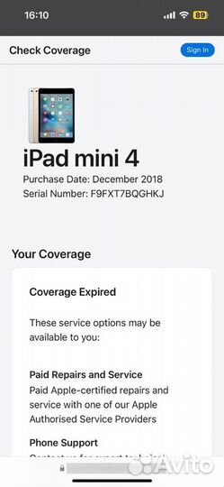 iPad mini 4 128gb wifi