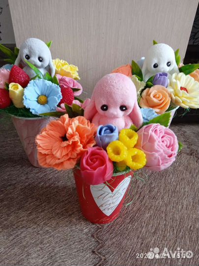 Букет цветов из мыла