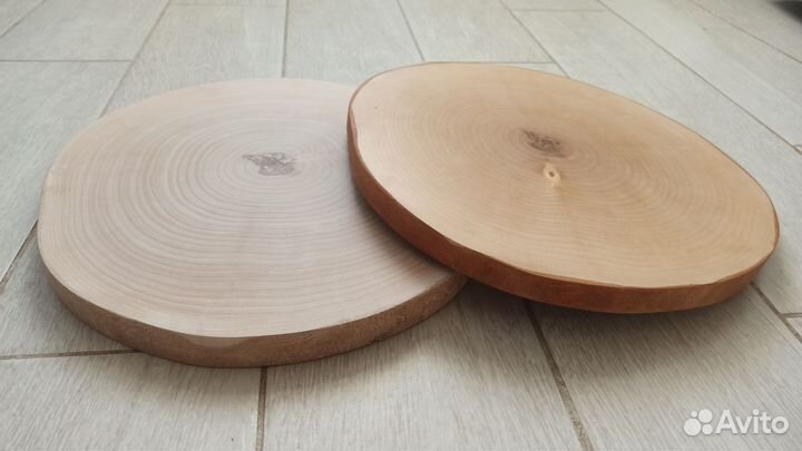 Поднос из спила березы. Разделочная доска