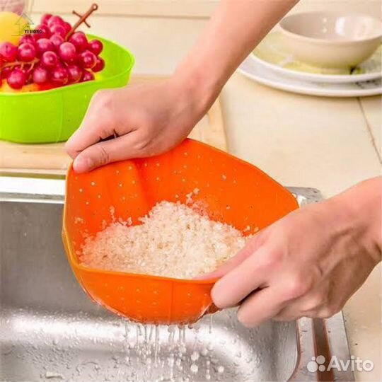 Силиконовый многофункциональный дуршлаг