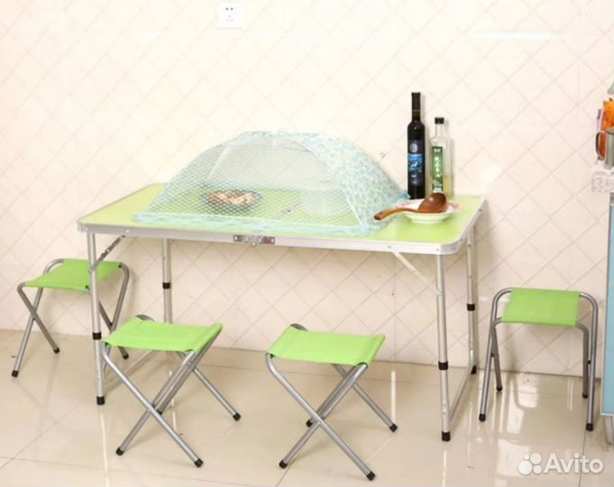 Стол для кемпинга складной со стульями