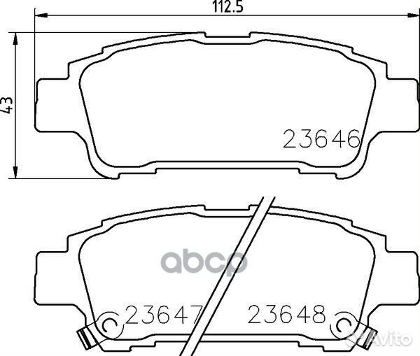 NP1042 колодки дисковые задние Toyota Previa/A