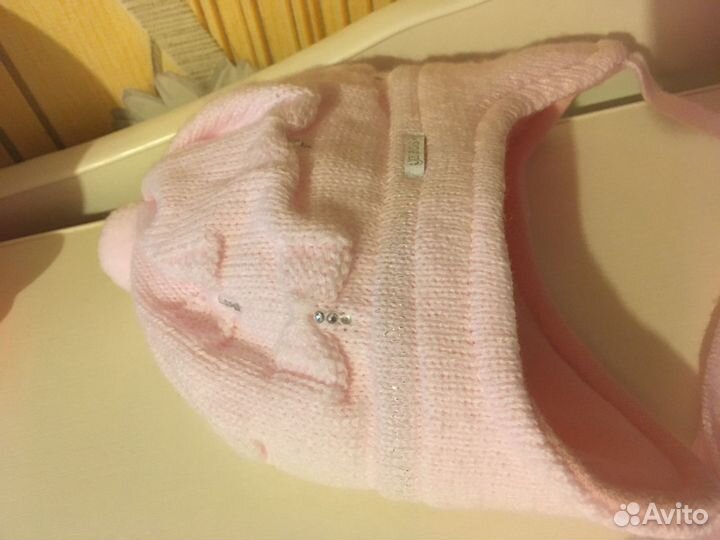 Шапка и шарф для новорождённой малышки