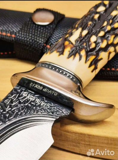 Нож охотничий Лев. Сталь 65X1З. Новый