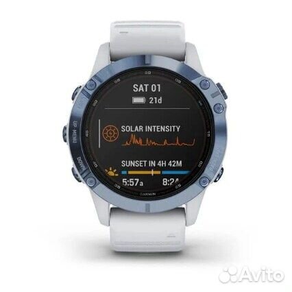 Garmin Fenix 6 Pro Solar Mineral Blue Titanium