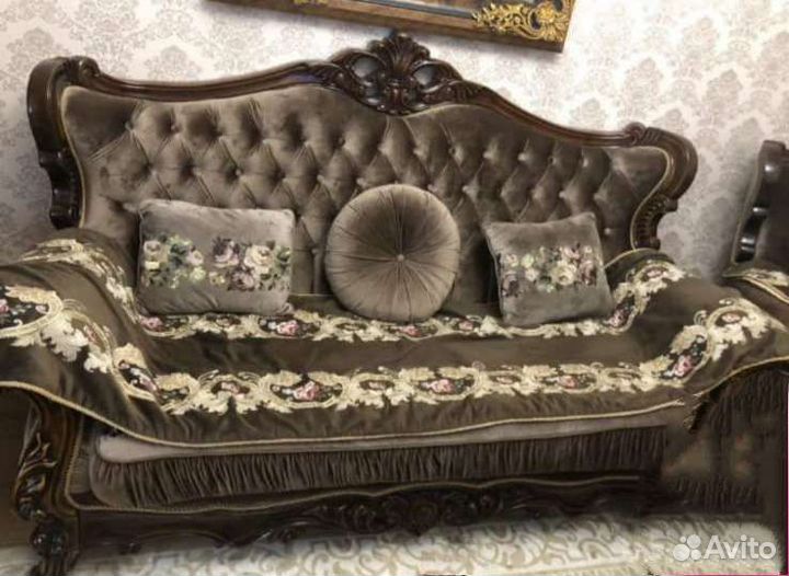 Сидушки покрывала на диван 3ка Эмираты бархат