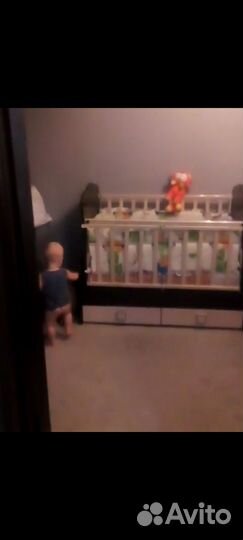 Детская кроватка трансформер с маятником