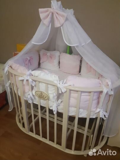 Датская кроватка круглая-овальная