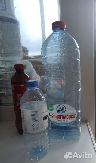 Бутылки пластиковые из-под воды, 37 шт. Пакетом