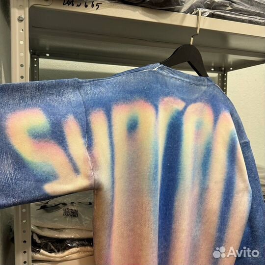 Синий Свитшот Supreme