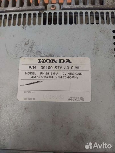 Магнитола на Honda Odissey 2000