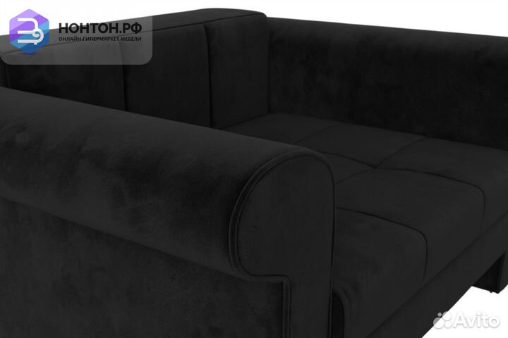 Кресло выкатное Берли велюр черный