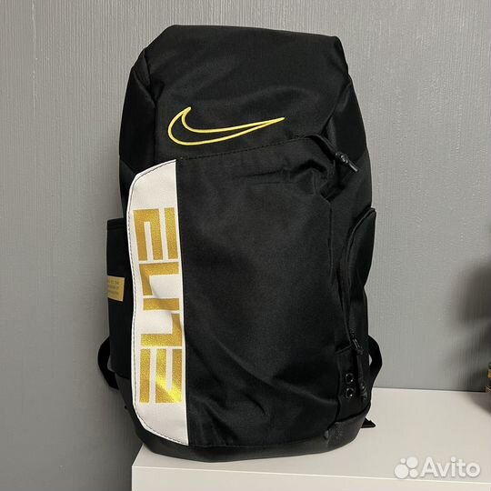 Рюкзак Nike Elite Pro черный с золотой надписью