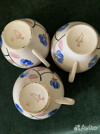 Чайные чашки, блюдце лфз дулево