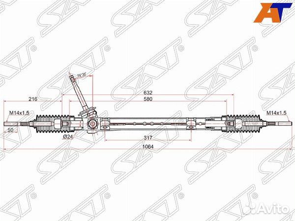 Рейка рулевая renault megane