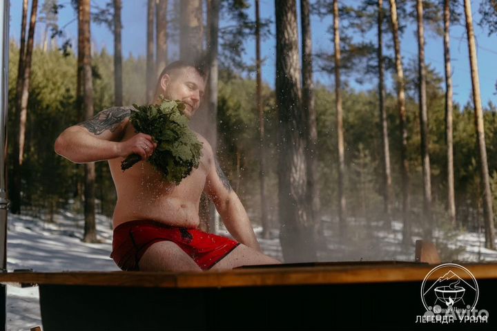 Банный чан на дровах