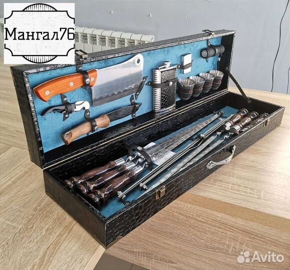 Подарочный Набор шампура с ножом для мужчин