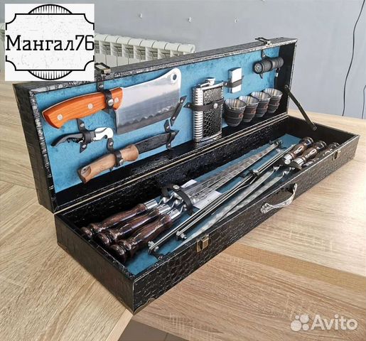 Подарочный Набор шампура с ножом для мужчин