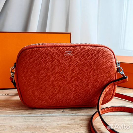 Сумка кроссбоди Hermes натуральная кожа новая