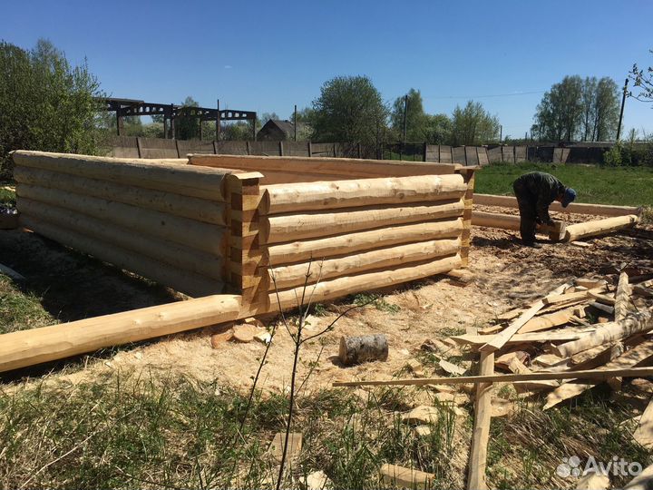 Сруб бани 6х3+2