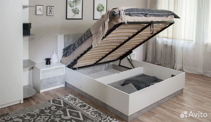 Кровать с подъемным механизмом и матрасом 160х200