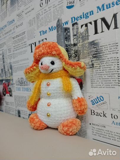 Снеговик мягкая игрушка