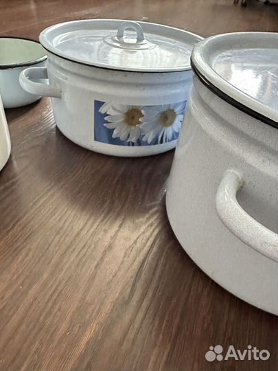 Кастрюля, сковорода эмалированная