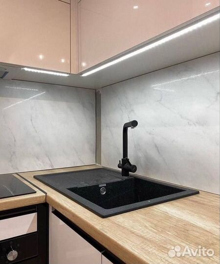 Кухня в стиле лофт п-образная