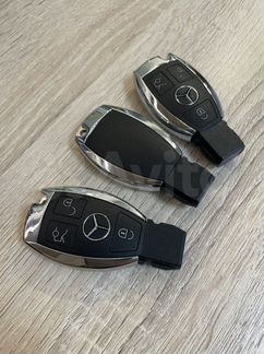 Ключ рыбка Mercedes хром (корпус ключа)