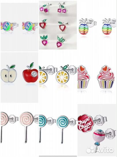 Серебряные серьги гвоздики детские новые