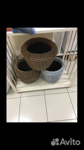 Кашпо из искусственного ротанга