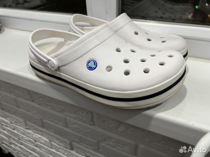 Crocs кроксы m8 w10, б/у с браком размер 40-41 см