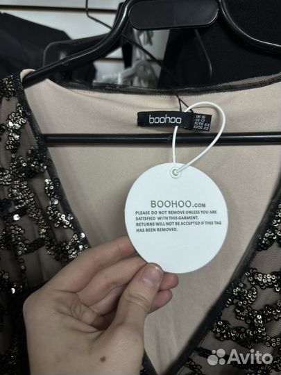 Платье в пайетках boohoo 48/50