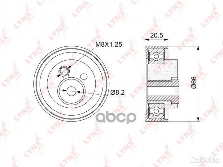 Ролик натяжной ремня грм PB1323 lynxauto