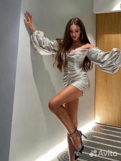 Шикарное блестящее платье 42,44,46