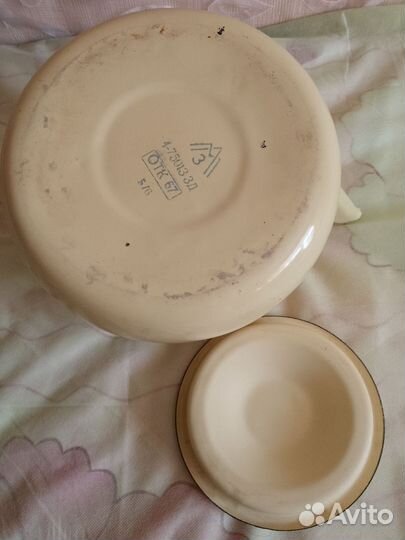 Чайник для плиты эмалированный СССР