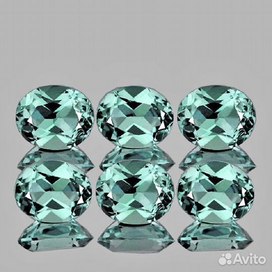 Апатит натуральный 2,15Ct 6шт 5х4мм VVS Овал Мадаг