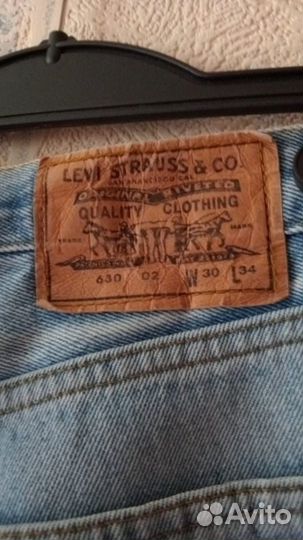 Джинсы levis 501 оригинал б/у р.W30, L30, плотная