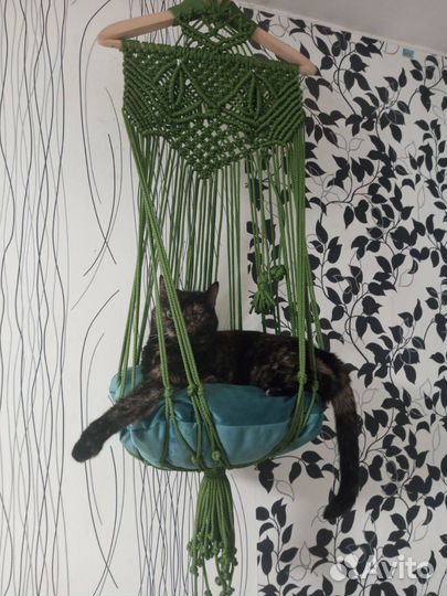 Гамак для кошек из макраме