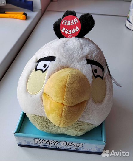 Мягкая игрушка Птица Энгри Бёрдз angry birds звук