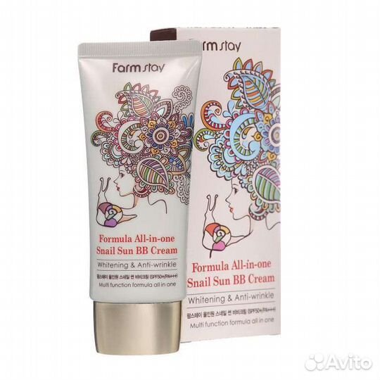 Farmstay ALL-IN ONE snail SUN BB cream многофункци