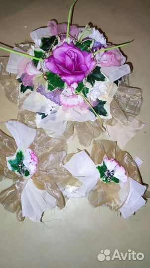 Свадебное украшение на машину новое