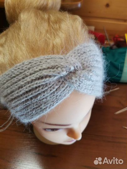 Вязаная повязка на голову