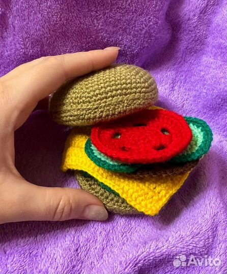 Развивашка Бургер вязаный