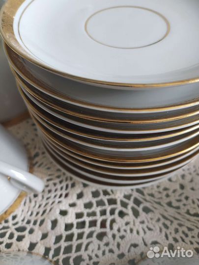 Сервиз лфз белый белоснежка золотая предметы