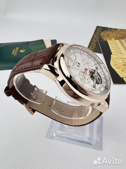 Часы patek philippe коричневые кожаные