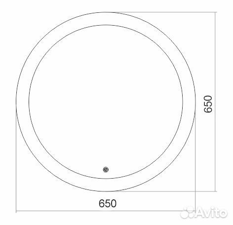 Зеркало azario Перла d650 c подсветкой и диммером