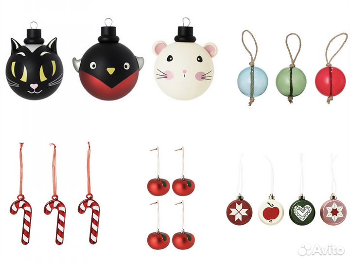 Елочные игрушки vinterfint IKEA новые