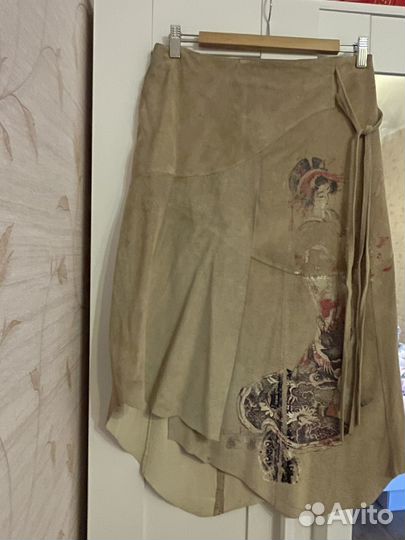 Юбка натуральная замша р.М