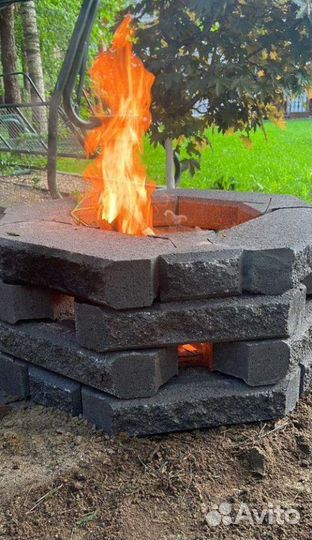 Костровая чаша из камня